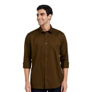 Symbol Men’s Solid Cotton Formal Shirt