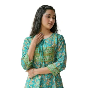 Neck Printed Short Kurti
