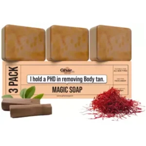 GharSoaps Wood And Saffron Soap