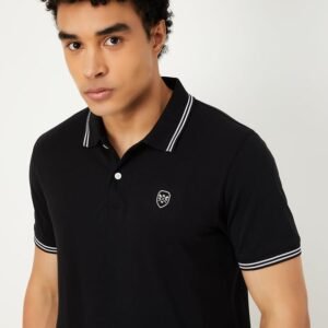 Men Solid Slim Fit Polo T-shirt