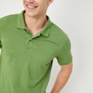 Men Solid Slim Fit Polo T-shirt