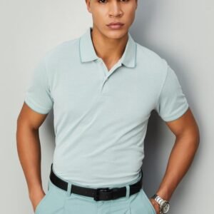 Men Solid Slim Fit Polo T-shirt