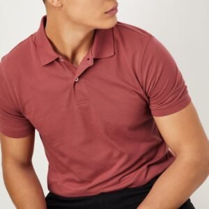 Men Slim Fit Solid Polo T-shirt