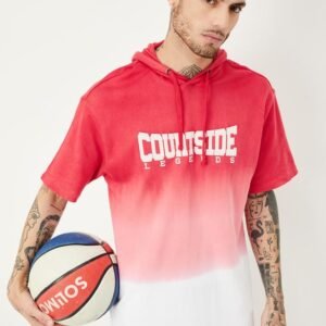 Men Ombre Hooded Athleisure T-shirt