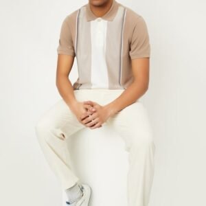 Men Striped Polo T-shirt