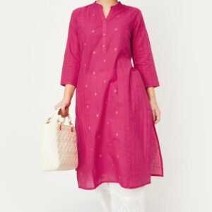 Embroidered Straight Fit Kurta for Women