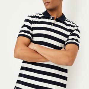 Men Striped Polo T-shirt