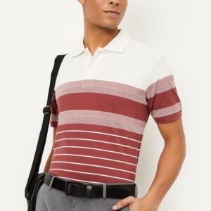 Men Striped Polo T-shirt