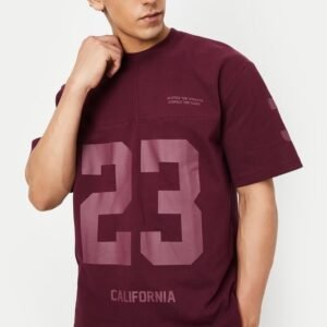 Men’s Oversized Sports T-shirt with Shadow Print