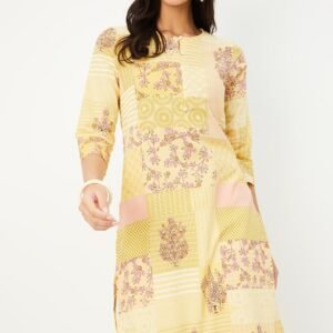 Women’s Ethnic Straight Kurta with All-Over Floral Print