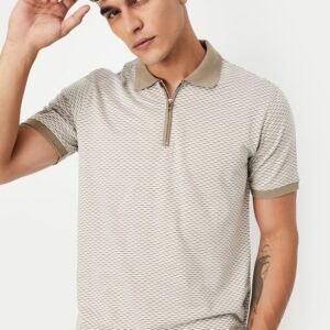 Men’s Polo T-shirt with Textured Fabric