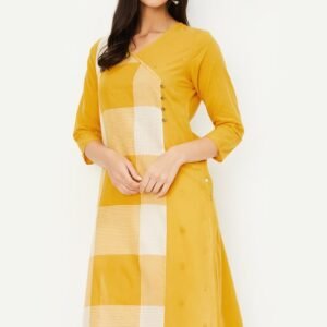 Ladies Straight Kurta Featuring Checks