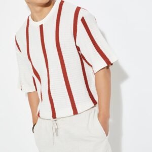 URB_N Men Striped Oversized T-shirt