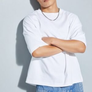 Minimalist Solid Boxy T-shirt for Men – URB_N