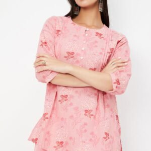 Women Floral Print Short Kurti