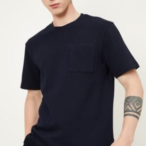 Men Textured Oversized Sports T-shirt