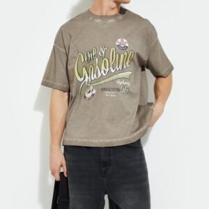 URB_N Men Typographic Print Boxy Fit T-shirt