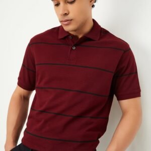 Men Striped Polo T-shirt