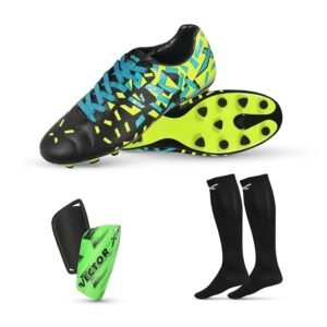 Vector X Combo Pack – Sports Shoes with Shin Guards