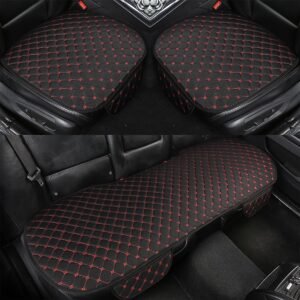 3Pcs Car Seat Covers Front Seat Cushion Mat