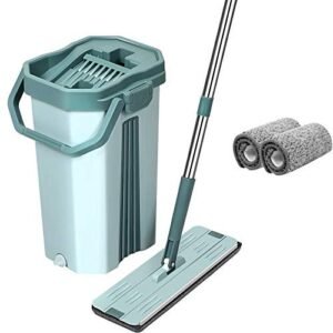 Mop with Bucket- UPC Upgraded Hands-Free Squeeze