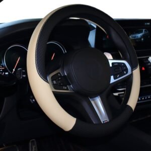 SHIAWASENA Car Steering Wheel Cover, Leather