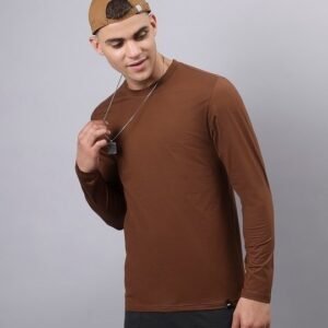 Men’s Full Sleeve Brown T-shirt