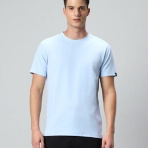 Men’s Solid Blue T-shirt – Classic & Minimal