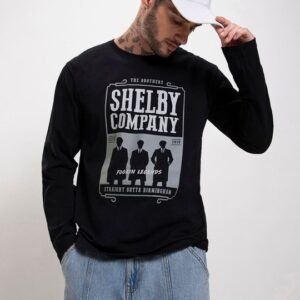Men’s Black Typography T-shirt – Shelby Brothers Edition