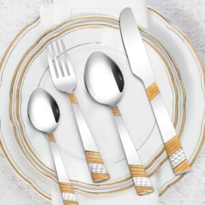 Arias Carat Stainless Steel Spoon & Fork Set,