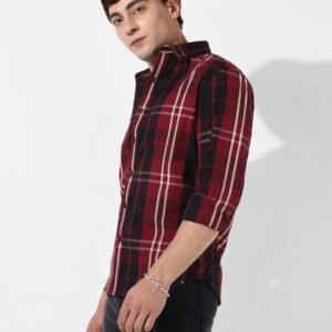 Men’s Red Checkered Shirt – Comfortable & Premium Quality