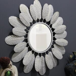 Round Wall Mirror in Multicolour Colour,