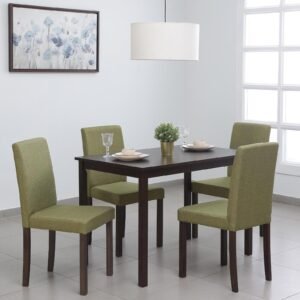 4 Seater Dining Set in Chestnut & Pickle Finish,