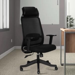 Breathable Mesh Ergonomic Chair with Headrest,