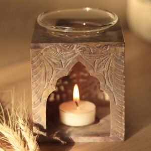 Lattice Brown Colour Marble Aroma Diffuser,