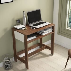 Champ Writing Table in Frosty Brazilian Walnut Finish,