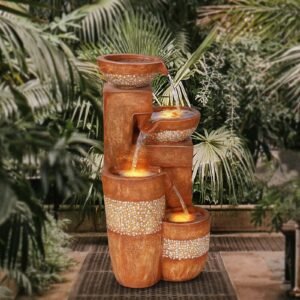 Fauna Brown Polyresin Indoor Fountain