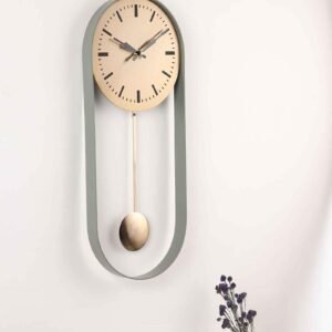 Noir Green Aluminium Pendulum Wall Clock