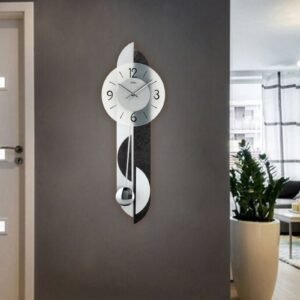 Nirvana White Glass Pendulum Wall Clock