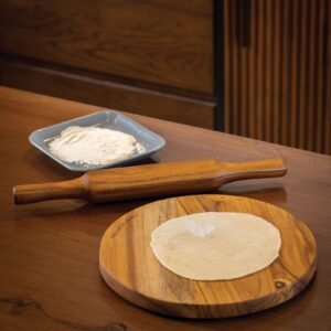 Parma Honey Brown Acacia Wood Rolling Board & Pin Set