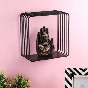 Home Sparkle Iron Square Design Wall Shelf