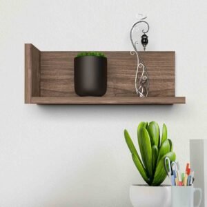 Dark Oak Engineered Wood Wall Shelf