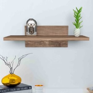 Dark Oak Engineered Wood Wall Shelf
