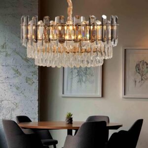 Livorno Grey Crystal Empire Chandelier