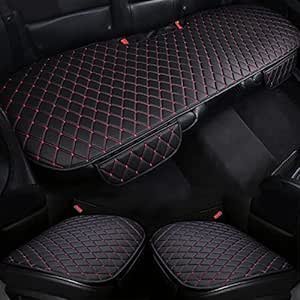Whixant Car Front and Rear Leather Seat Cover