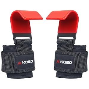 Kobo Non-Slip Rubber Weightlifting Hooks