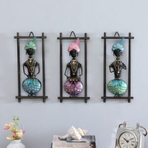 Decorative Panjabi Fram Multicolour Iron Wall Art