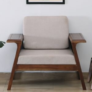 Sheesham Wood 1 Seater Sofa In Provincial Teak Finish