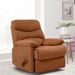 Cairo Fabric Manual Recliner 1 Seater In Brown Colour