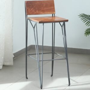 Behounek Solid Wood Bar Stool In Acacia Natural Finish